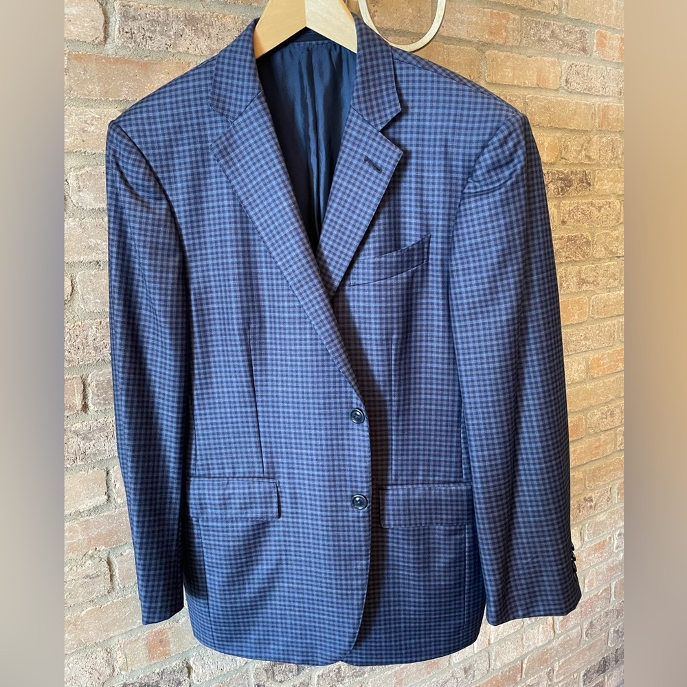 Ermenegildo Zegna Blue Checkered Jacket